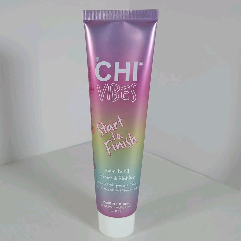 CHI VIBES Start to Finish Balm to Oil Primer and‎ Finisher Vegan New
